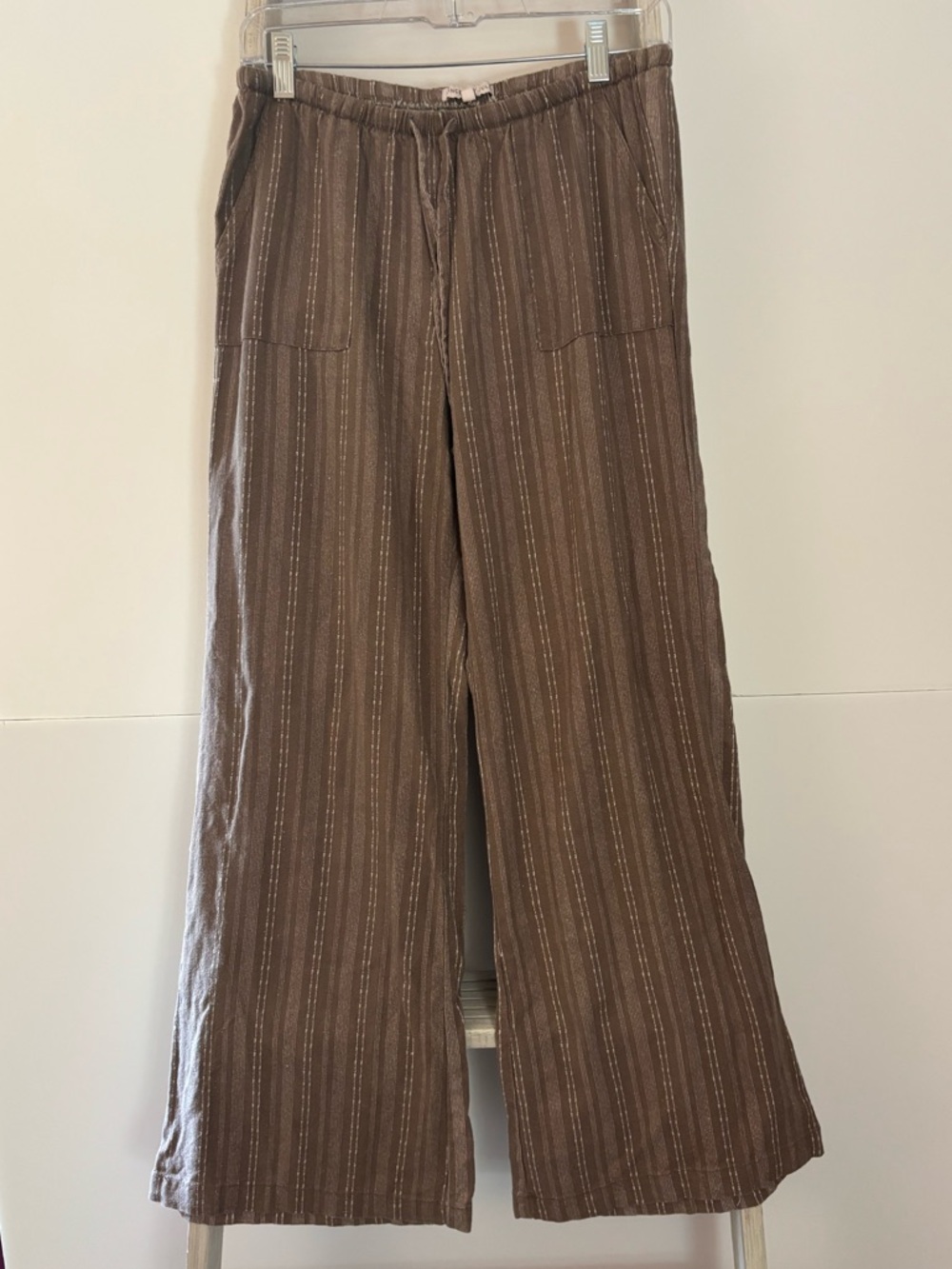 Sincerely Jules women’s medium Wide-Leg boho pants, linen blend, indie, crunchy